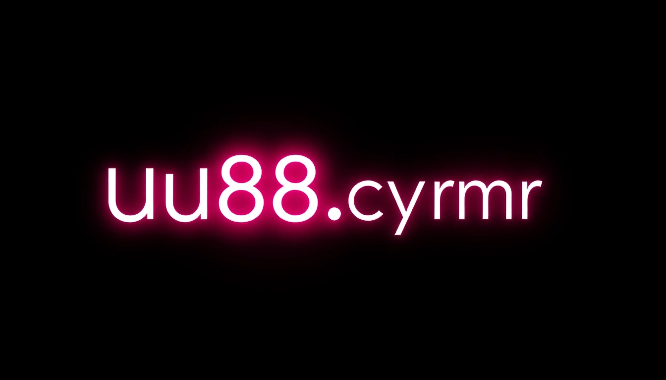 Engaging graphic highlighting the uu88.cymru platform with vibrant neon design, capturing a sleek gaming or betting environment, emphasizing user engagement and digital innovation.