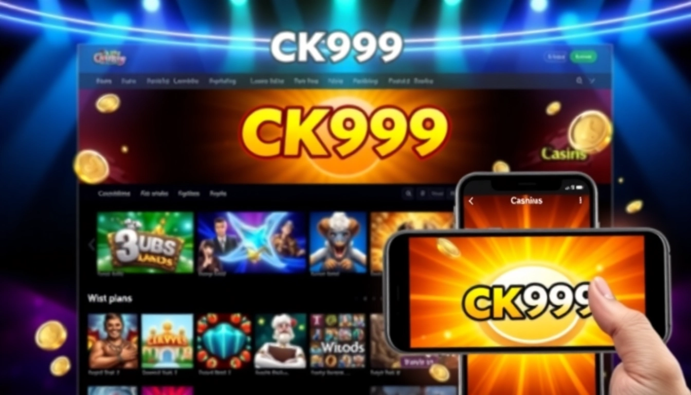 CK999 online casino platform with vibrant games and sleek design, inviting users to play and bet comfortably.