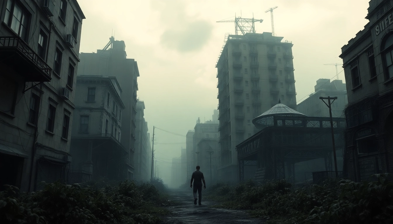 Watch одни из нас 2 сезон смотреть онлайн with a captivating view of an apocalyptic cityscape.
