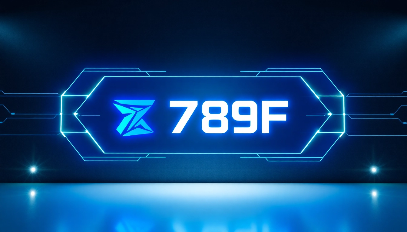 High-quality 789F digital platform interface demonstrating sleek branding, icons, and user-centered features, emphasizing innovation, connectivity, and modern design for online services.