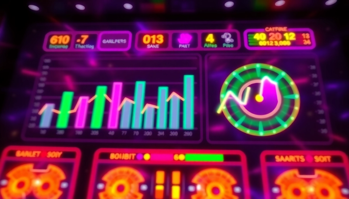 Dynamic increase domain authority live dashboard with neon effects