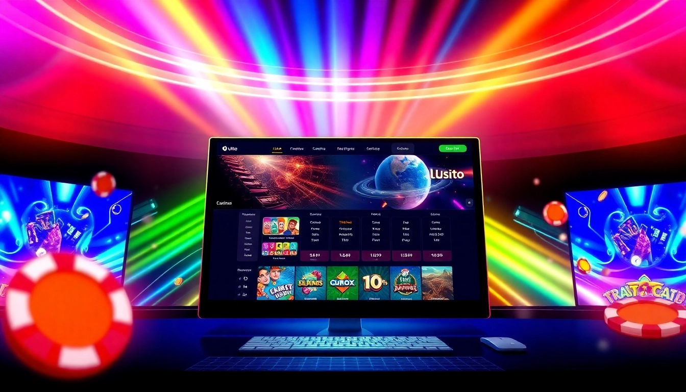 Online uustoto platform shown with vibrant betting interface and colorful graphics, inviting trust and excitement for users.