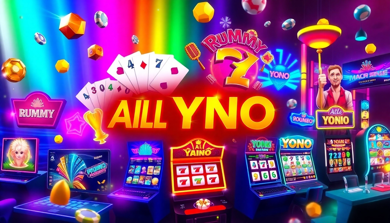 All Yono Games platform showcasing popular rummy, slots, and arcade games with engaging visuals