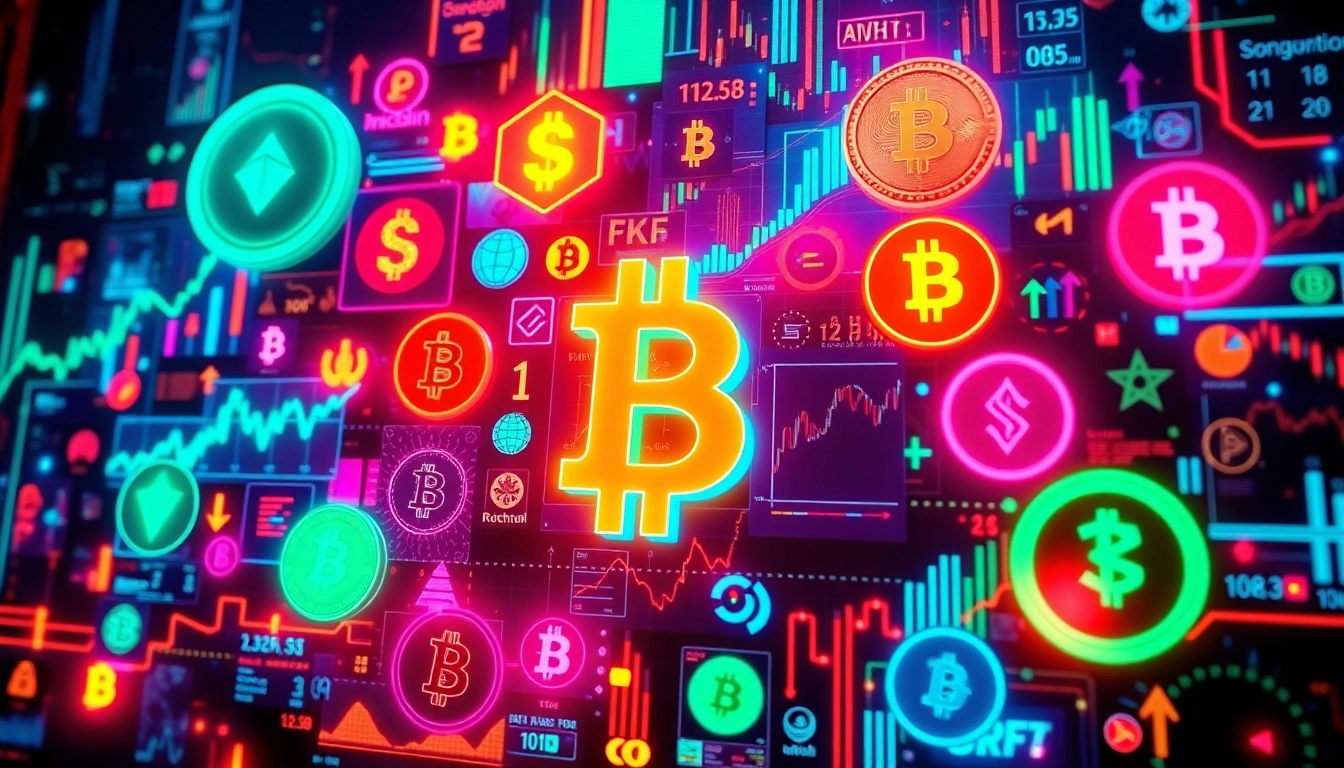 Crypto news website with dynamic graphics illustrating the latest cryptocurrency news and blockchain visuals for readers.