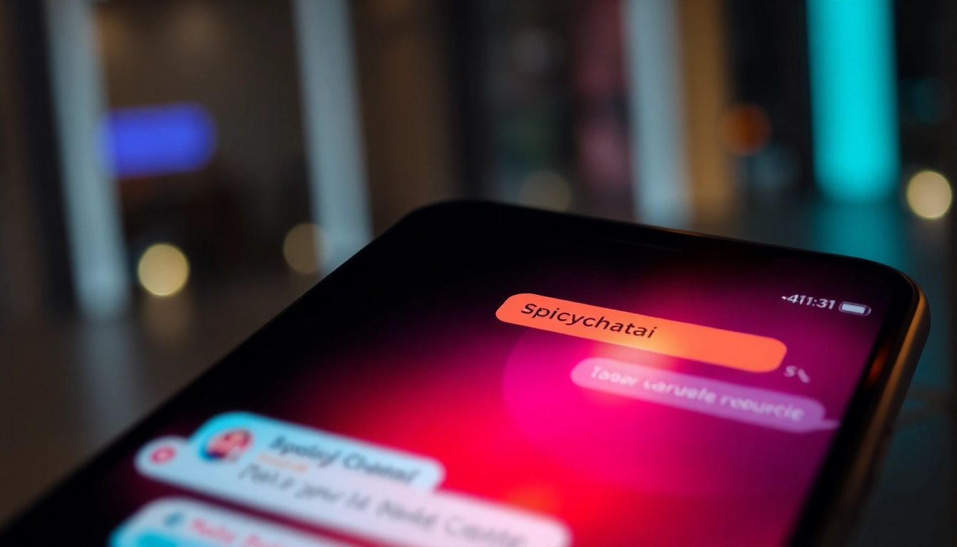 Engaging spicychatai interaction on smartphone with vivid visuals and modern design for immersive experience