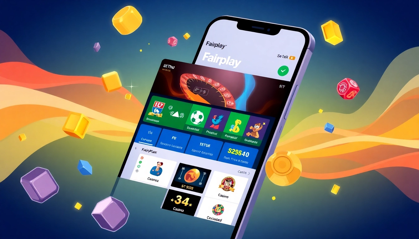 Fairplay online betting platform showcases user-friendly interface on smartphone with sports and casino options for Indian players.