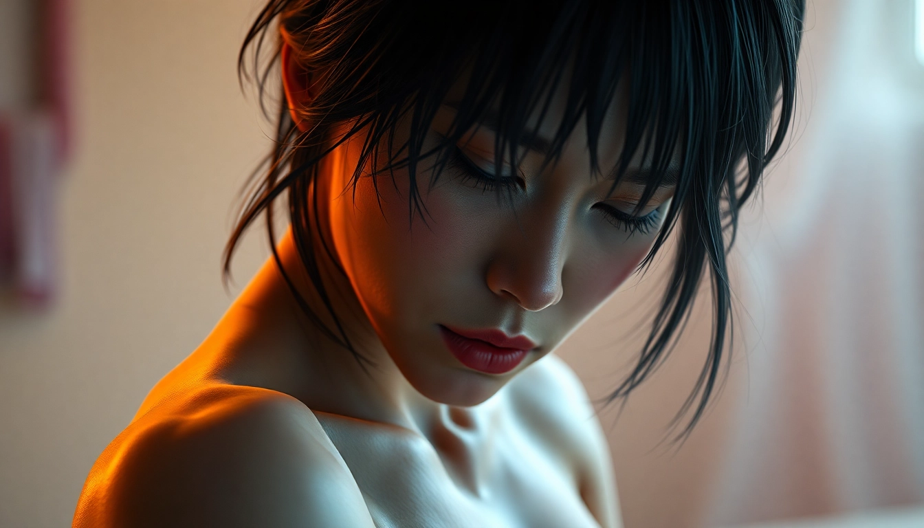 Stunning hyper-realistic NSFW AI generated scene showcasing detailed anatomy and emotional depth for nsfw ai content.
