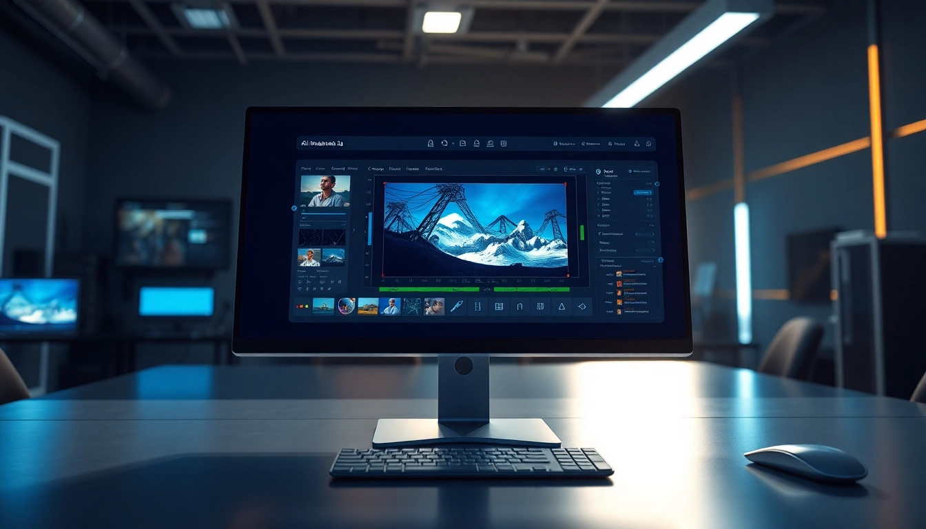 Close-up of a futuristic computer screen showing Nano Banana AI interface with advanced editing features.