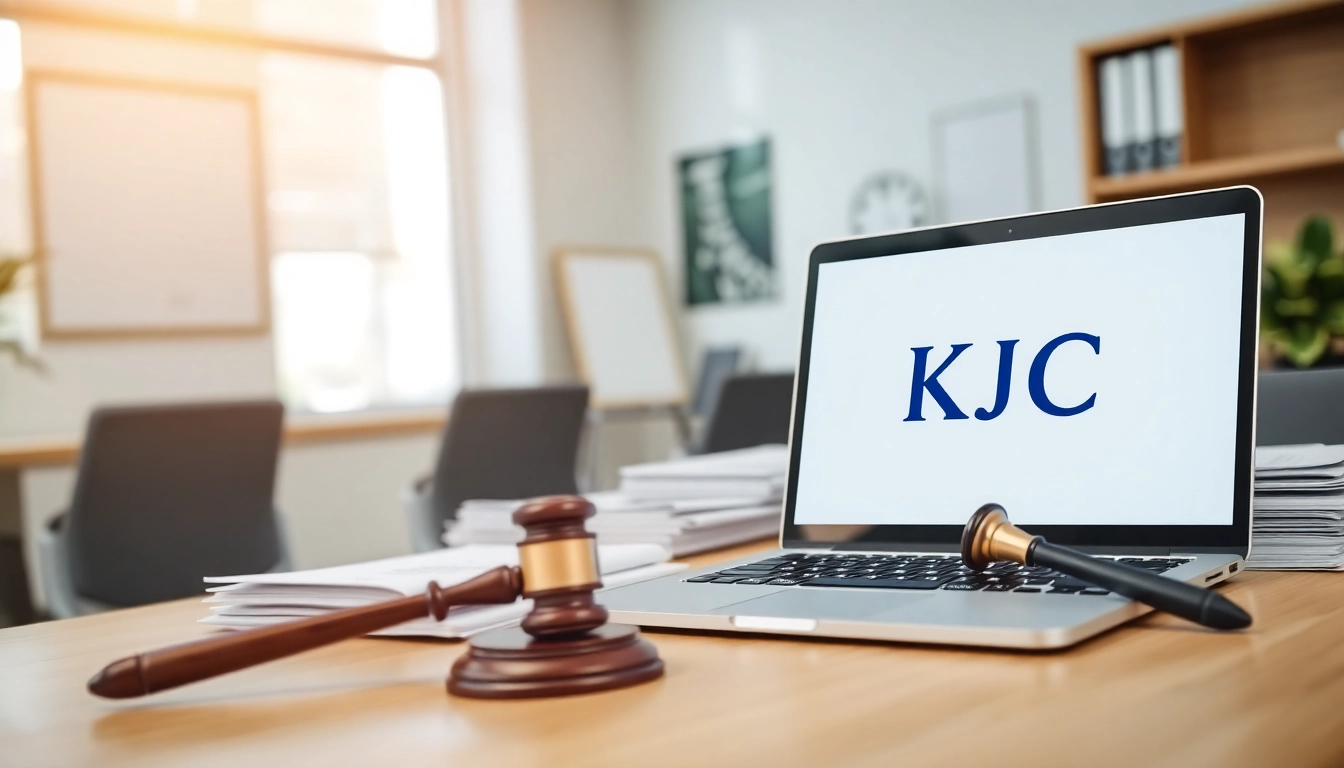 KJC legal services and community support illustration showcasing professionalism and trustworthiness