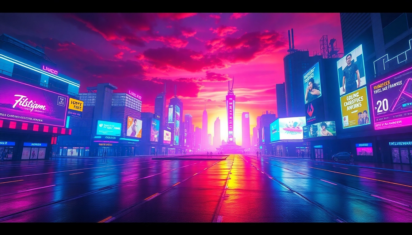 An AI image generator no restrictions creates detailed futuristic cityscapes with vivid neon colors and reflective surfaces, ideal for digital art projects.