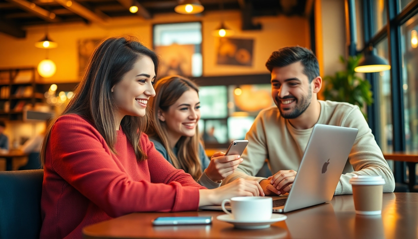 Engaging group of people using a Tsa xs logariasm platform for anonymous chats in a comfortable