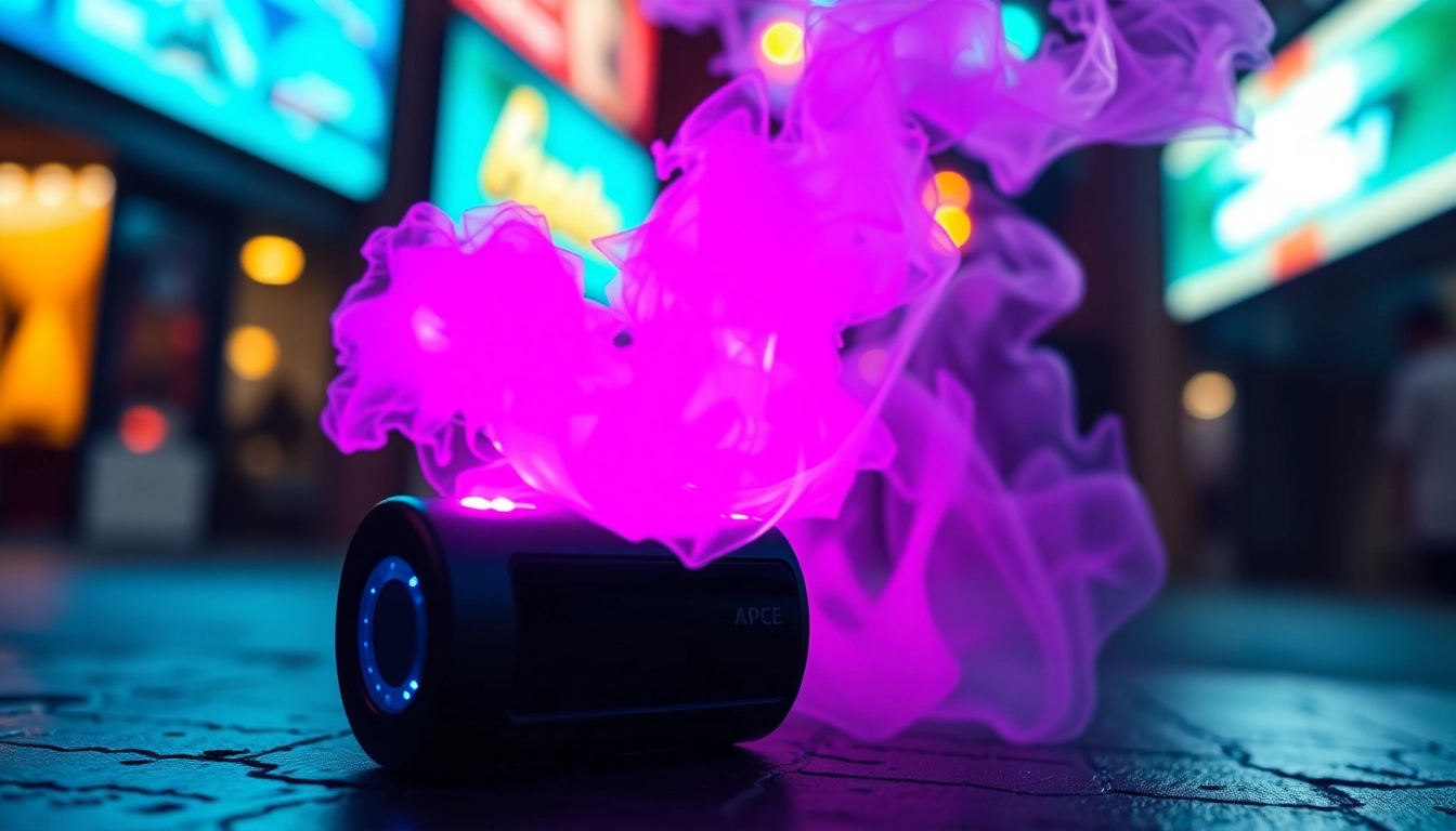 Vape device in use, highlighting vapor production and sleek design for adult users interested