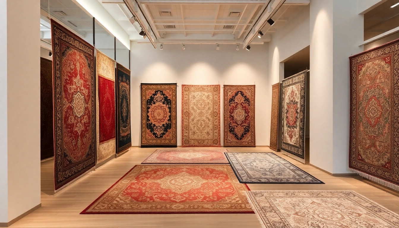 Beautiful Tappeti a Milano displayed in a modern showroom with diverse designs and vibrant