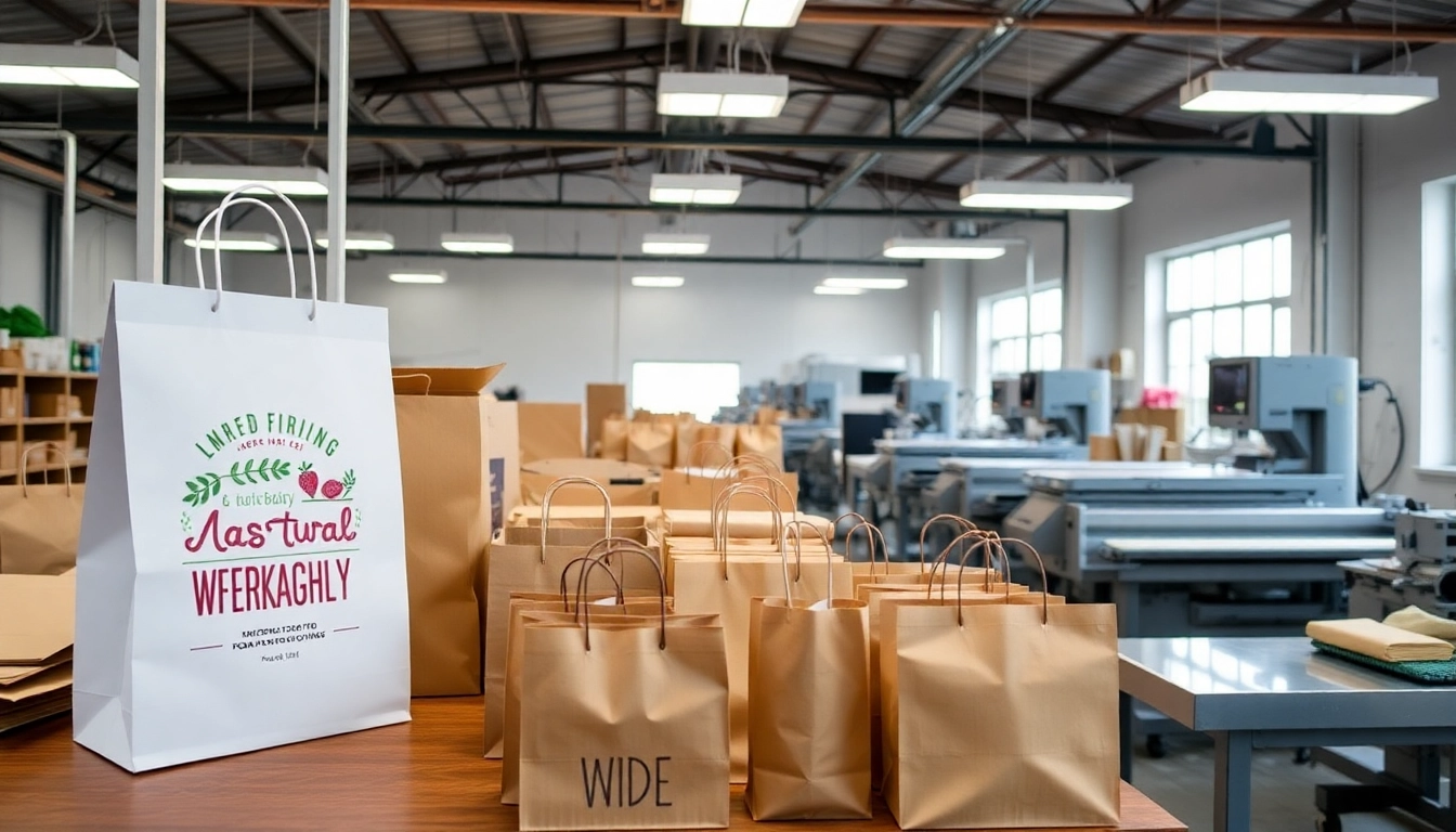 Professionally designed torba papierowa with custom branding, highlighting eco-friendly