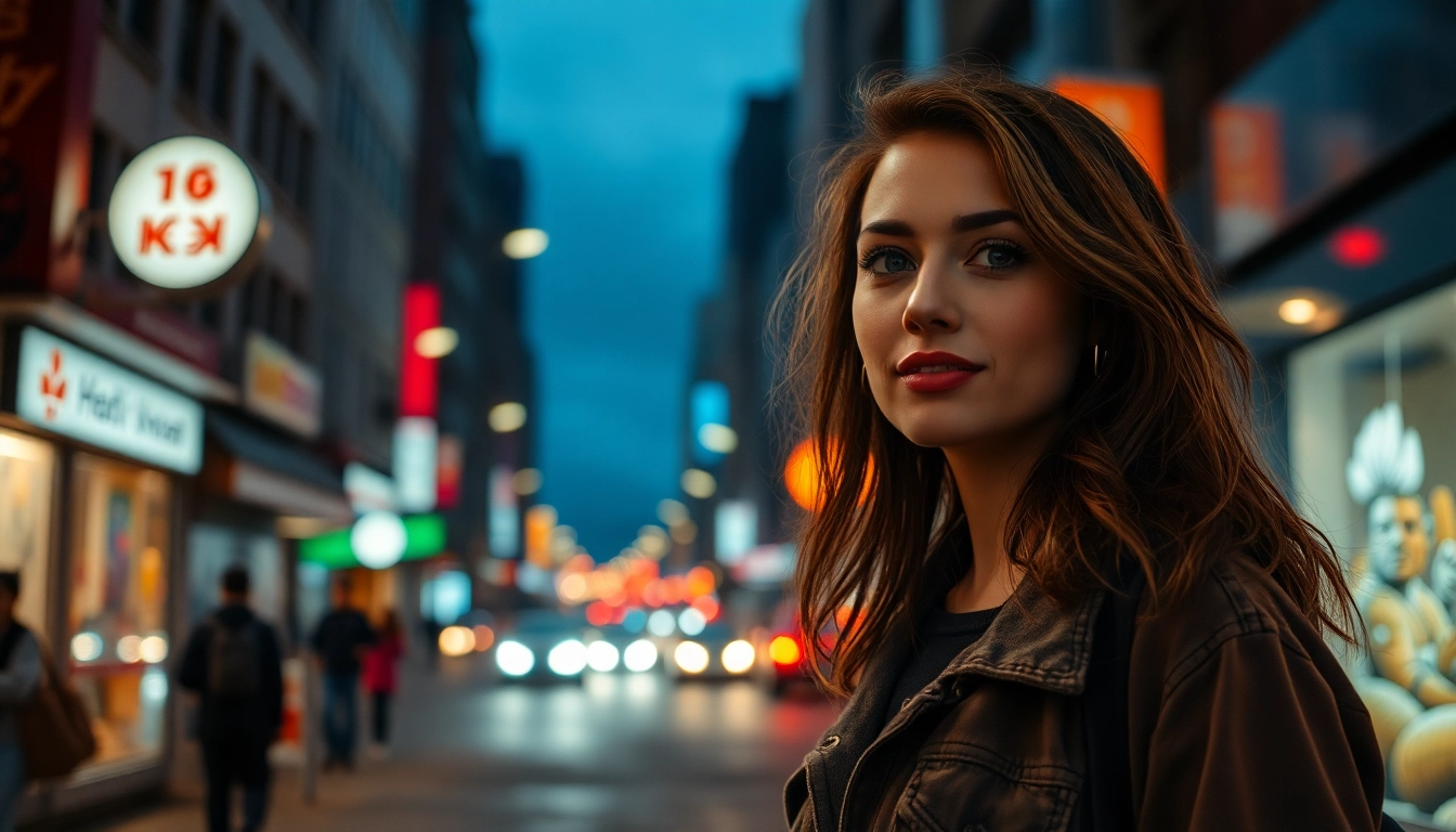 Authentic scene depicting a woman involved in rychle prachy setting on busy city street,