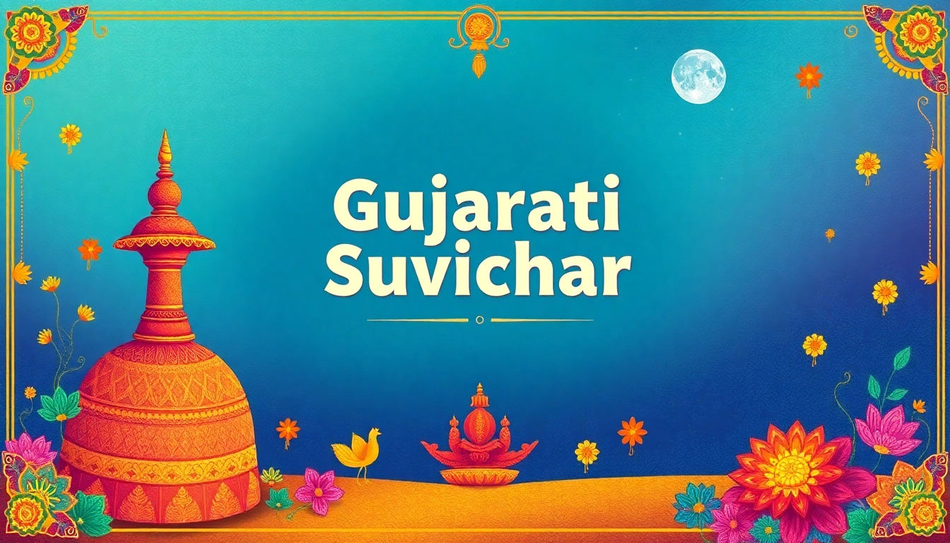 Visit httpgujaratigyan.com for inspiring Gujarati Suvichar featuring a traditional background