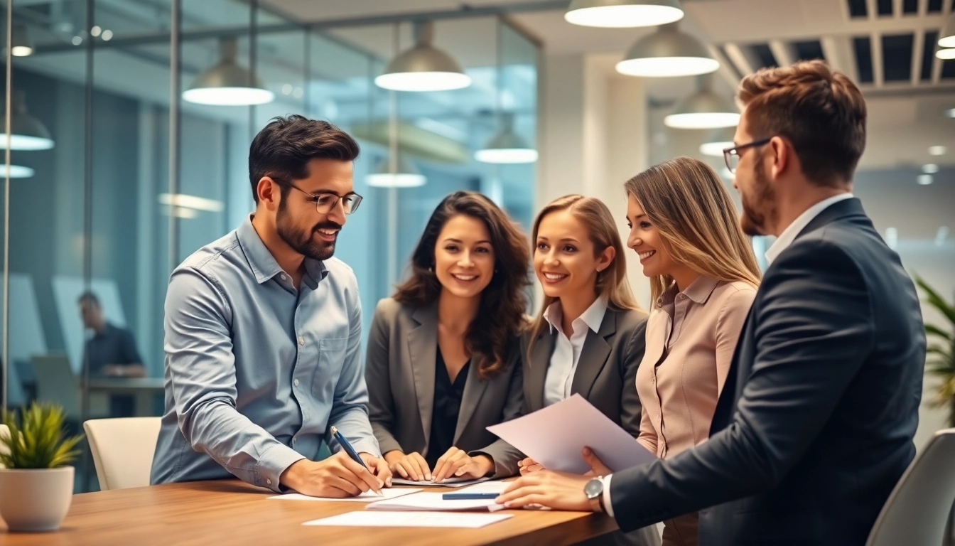 Team analyzing employee benefits plan options to improve workplace satisfaction and retention