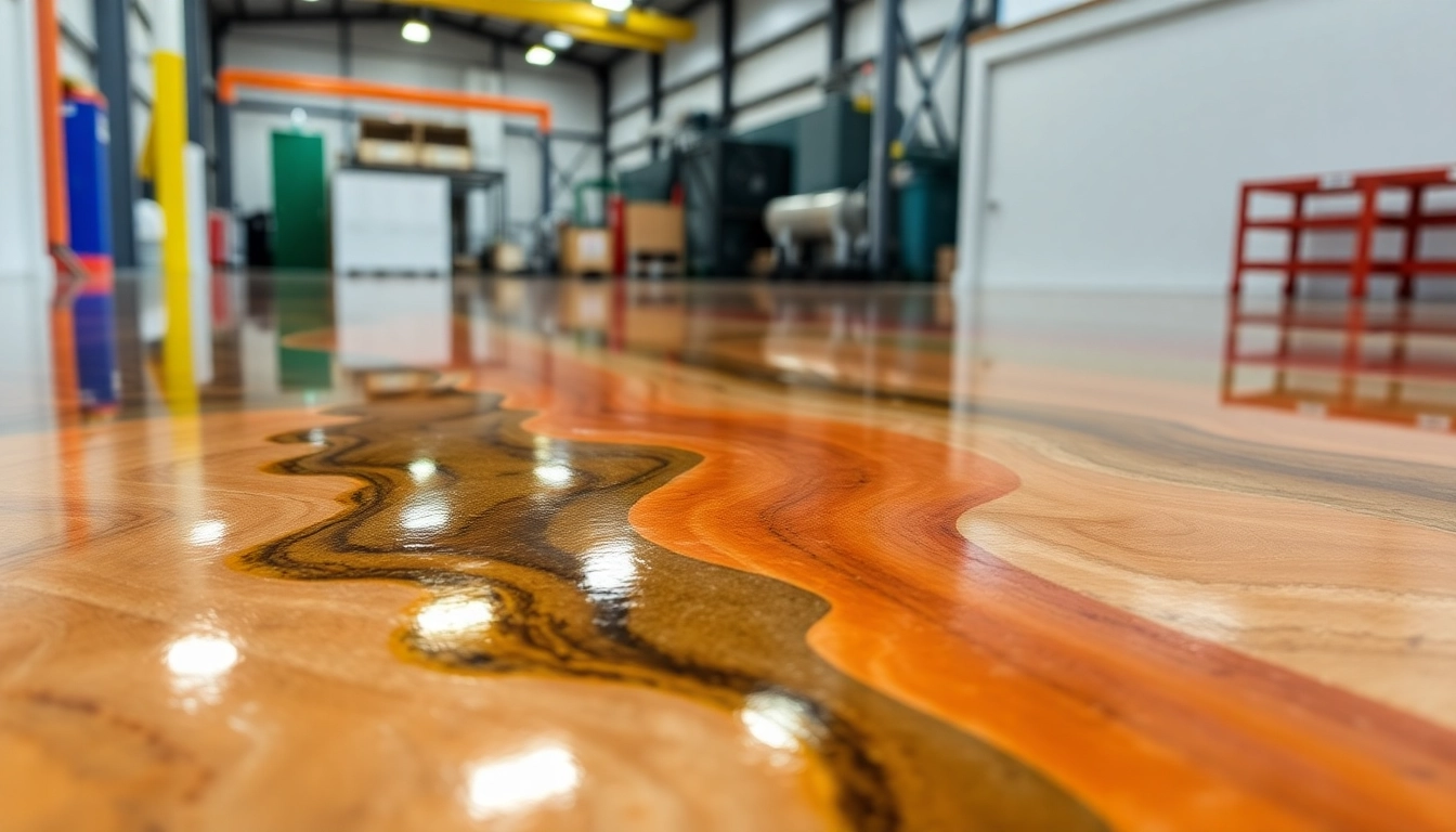 Professionally applied epoxy resinng Birmingham floor showcasing durability and high gloss